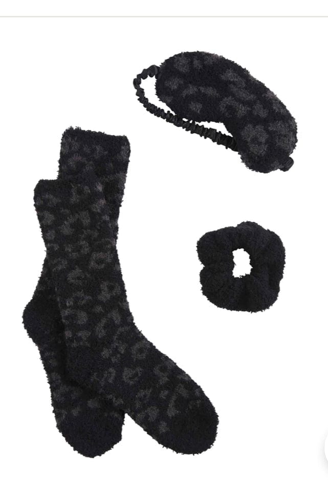 Chenille Socks Gift Set Mud Pie Gift Set Black