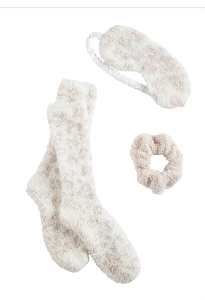 Chenille Socks Gift Set Mud Pie Gift Set Cream