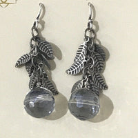 Thumbnail for Claridad Leaf Crystal Dangle Earrings by Anne Vaughan Designs