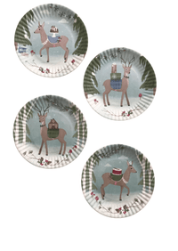 Thumbnail for Deer Fun Plates set 4 One Hundred 80 Degrees Christmas Ornament