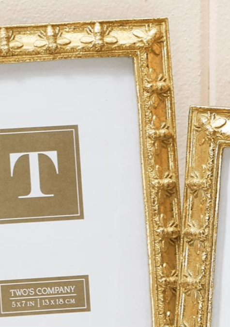 Golden Bee Frames | 2 Sizes Two's Company Picture Frames