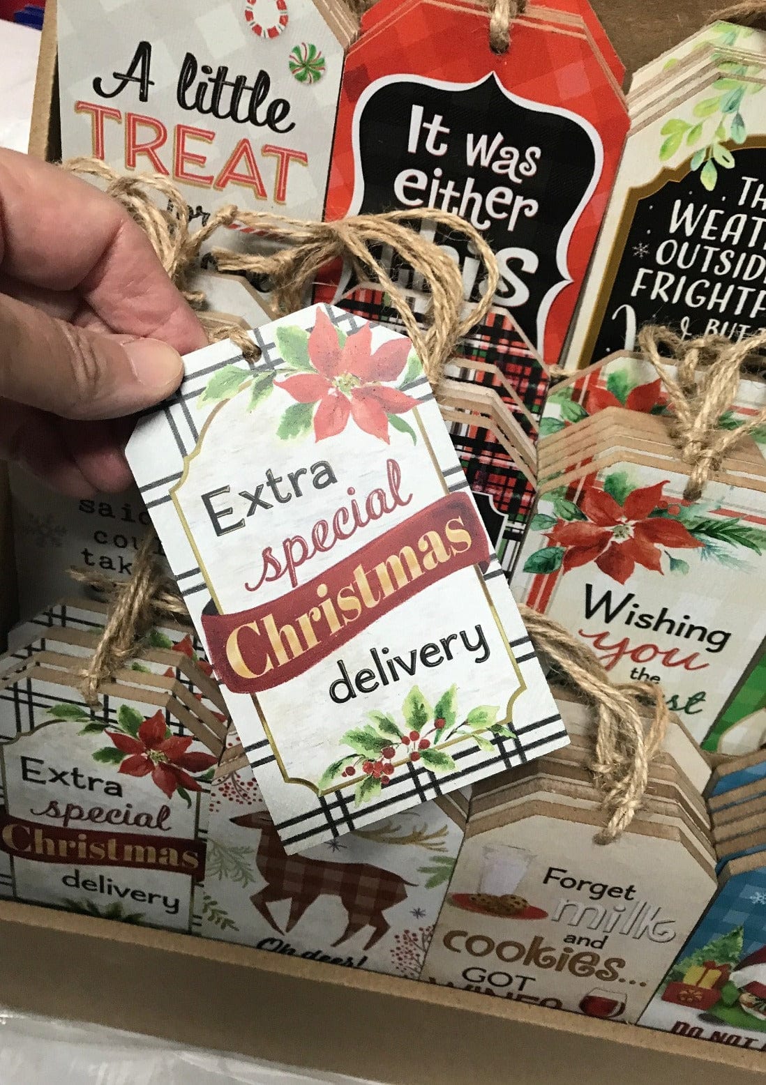Holiday Cheer Gift or Wine Tag Ganz Gift Tags & Labels Extra Specia