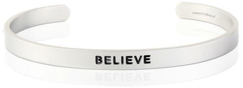 MANTRABAND FOR MEN Mantra Band Cuff Matte Silver / BELIEVE