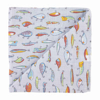 Thumbnail for Swaddle Baby Blanket | Fishing Lure Mud Pie Blankets