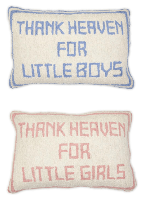 Thank Heaven for Babies Pillow Two’s Company Baby Gift Boy